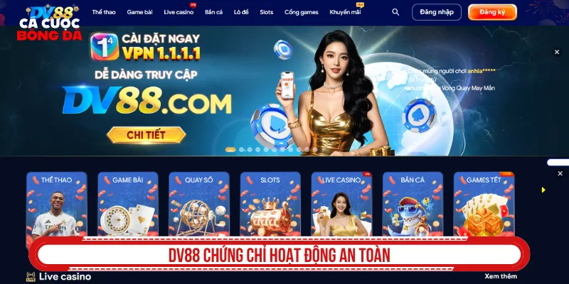 Nhà cái được ưa chuộng với chứng chỉ an toàn